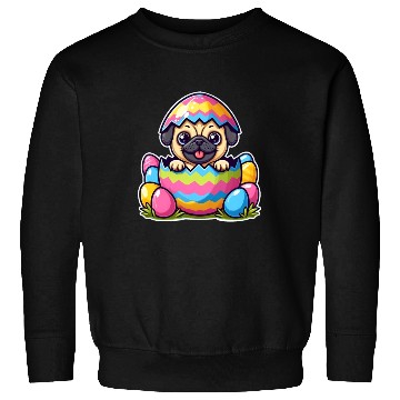 Discover Easter Pup Surprise: Mopsy Hatchling Sweatshirts