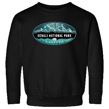 Discover Denali National Park Alaska Hiking Camg Sweatshirts