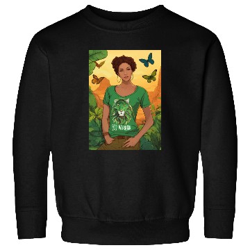 Discover Butterfly Bliss with a Single Girl" Sweatshirts