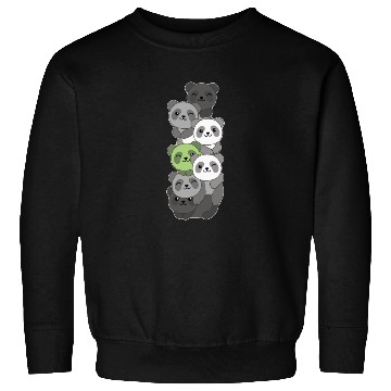Discover Agender Flag Pride Lgbtq Cute Panda Stack Sweatshirts