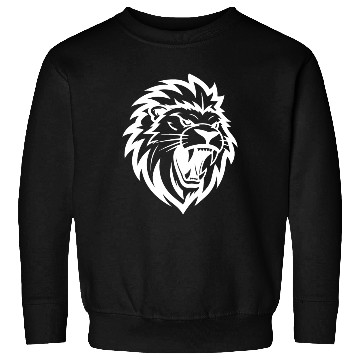 Discover Angry Lion Head Tattoo Style Elegant Mane Sweatshirts