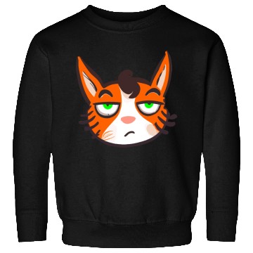 Discover Orange Grumpy Cat Green Eyes Sweatshirts