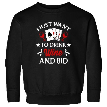 Discover Contract Bridge Card Game Drink Wine Sweatshirts
