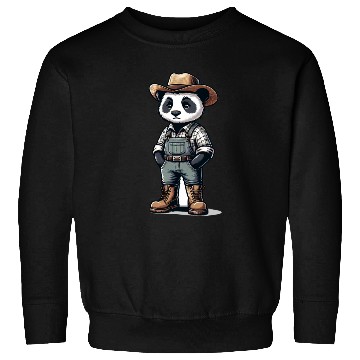 Discover Cute Panda Farmer Sweatshirts