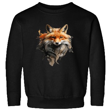 Discover Red Fox in Watercolor Description Sweatshirts