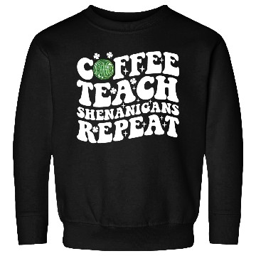 Discover Coffee Teach Shenanigans Repeat Disco Ball Teacher Sweatshirts