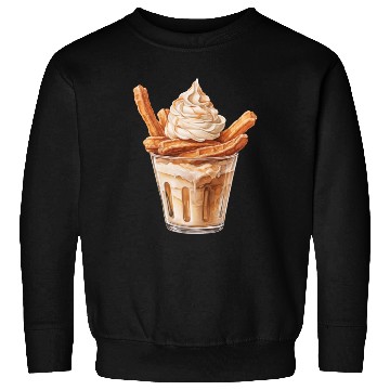 Discover Vanilla Churro Ice Cream With Caramel Sauce Sweatshirts