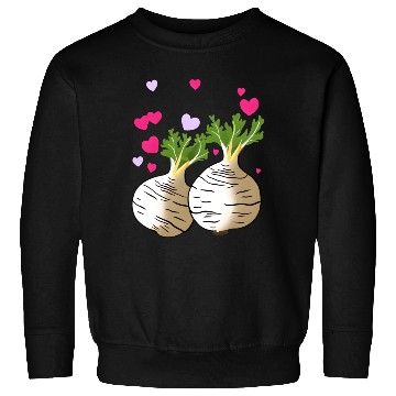 Discover Turnip Love Hearts Valentine's Day Sweatshirts
