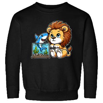 Discover Lion in Aquarium: Fish & Shark Sweatshirts