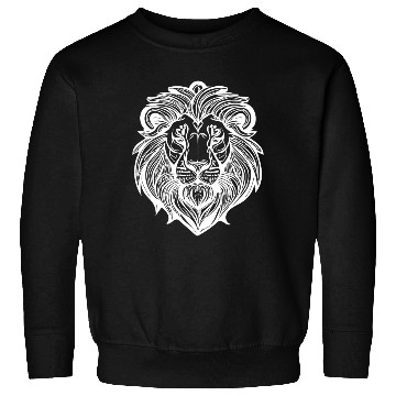 Discover Mighty Lion Head Tattoo Style Mane Sweatshirts