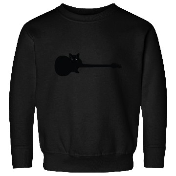 Discover Cat Playing Acoustic Guitar Cool Musician Guitaris Sweatshirts