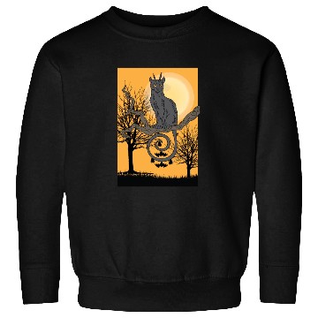 Discover Cat Full Moon Cat Parent Gift Sweatshirts