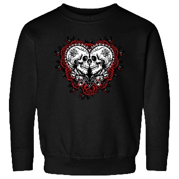 Discover Gothic Skulls Roses Valentines Day Sweatshirts