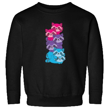 Discover Androgynous Flag Pride Lgbtq Cute Raccoon Sweatshirts