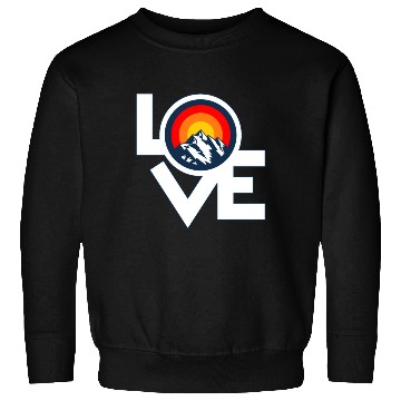 Discover I Love Mountains Retro Sunset Design. Sweatshirts
