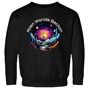 Discover Alien Worlds Beckon Sweatshirts