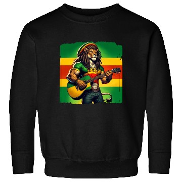 Discover Jamaica lion reggae music Sweatshirts