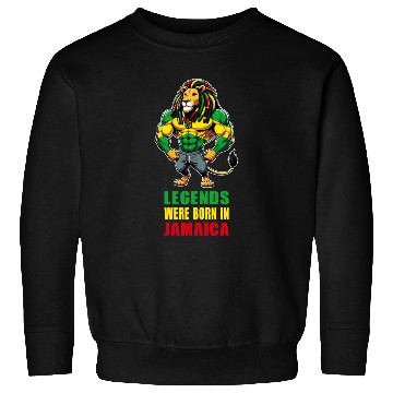 Discover Jamaica lion reggae music Sweatshirts