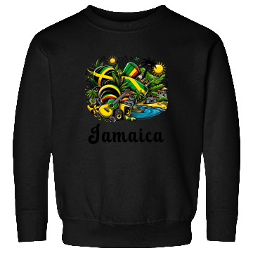Discover Jamaica Caribbean flag design Sweatshirts