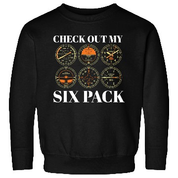 Discover Funny Pilot Six Pack Aviation Flight Simulation Sweatshirts