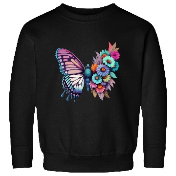 Discover Metamorphora Butterfly Nature Flowers Branches Sweatshirts