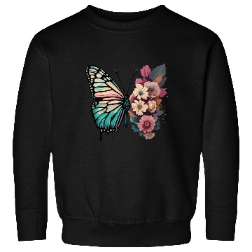 Discover Metamorphora Butterfly Nature Flowers Branches Sweatshirts
