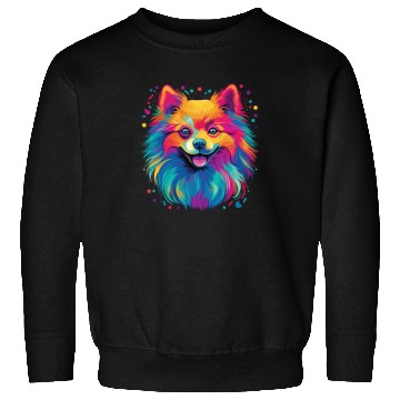 Discover Watercolor Colorful Pomeranian Sweatshirts