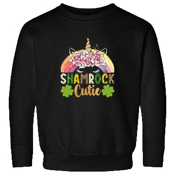 Discover Shamrock Cutie Unicorn Rainbow St Patricks Day Sweatshirts