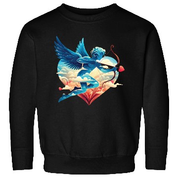 Discover Valentine's Day - Cupid with a bow, heart, love Sweatshirts