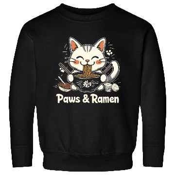 Discover Funny Cat Paws and Ramen Kawai Sweatshirts