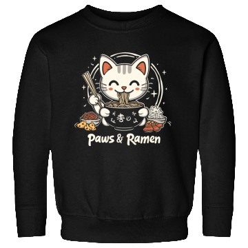 Discover Funny Cat Paws and Ramen Kawai Sweatshirts