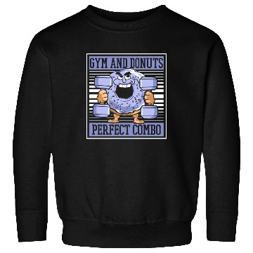 Discover Fitness Donut Funny Donut Gym Sweatshirts