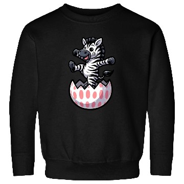Discover Easter Zebra Comic Easter Egg Sweatshirts