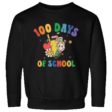 Discover 100 Days of School Retro Teacher Student Sweatshirts