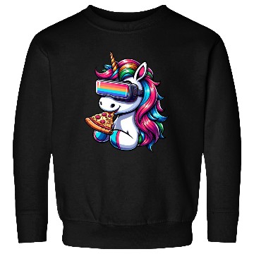 Discover Unicorn VR: Rainbow Pizza Universe Sweatshirts
