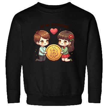 Discover Be My Cryptotine: Adorable Bitcoin Couple Sweatshirts