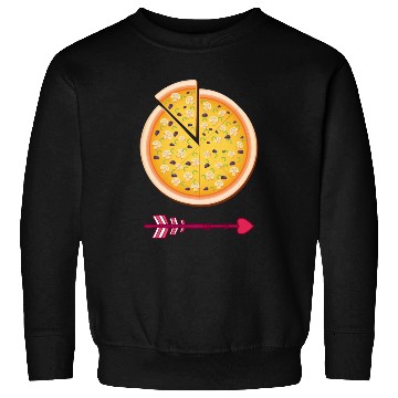 Discover PIZZA is my valentine - Arrow Pointing Left Sweatshirts