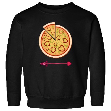 Discover PIZZA is my valentine - Arrow Pointing Left Sweatshirts