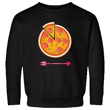 Discover PIZZA is my valentine - Arrow Pointing Left Sweatshirts