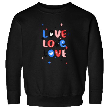 Discover White Red Pink Light Blue Black Bold Valentine Sweatshirts