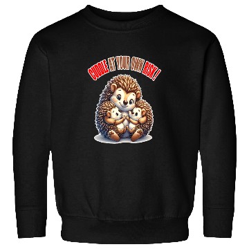 Discover Hedgehog Family Hug, Cuddle Caution Cute Sweatshirts