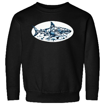 Discover Pebble Predator - The Majestic Shark Sweatshirts