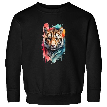 Discover Wild Splendor: Colorful Leopard Face Sweatshirts