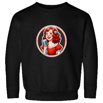 Discover 'Annie's Song' Vintage Microphone Illustration Sweatshirts