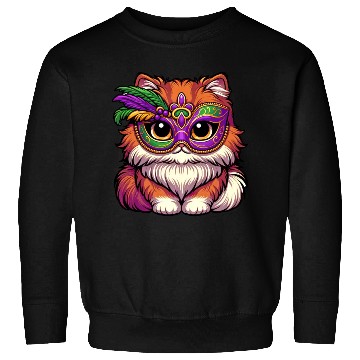Discover Mardi Gras Persian Cat, Dressed-up Cat Sweatshirts