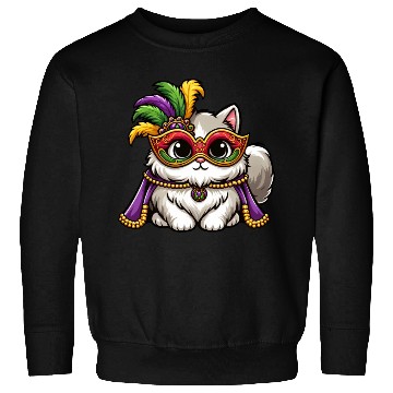 Discover Mardi Gras Persian Cat, Masked Cat Costume Sweatshirts