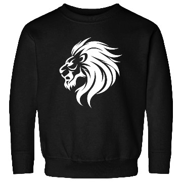 Discover Angry Lion Head Tattoo Style Waving Mane Sweatshirts