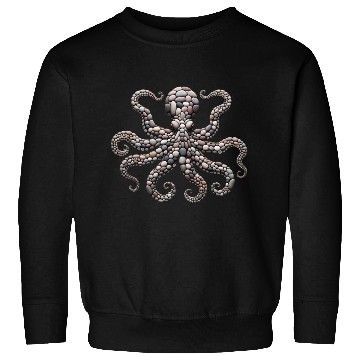 Discover Tentacle Embrace - Octopus Pebble Mosaic Sweatshirts