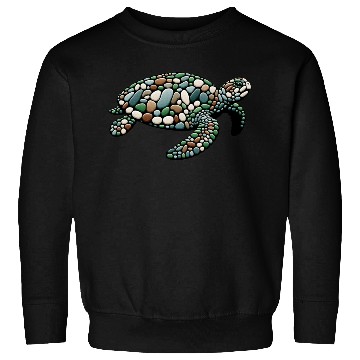 Discover Serenity Swim - Stone Mosaic Sea Turtle Sweatshirts