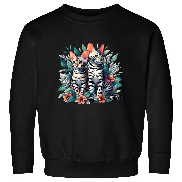 Discover Bengal Kittens Snow Asian Cats Sweatshirts